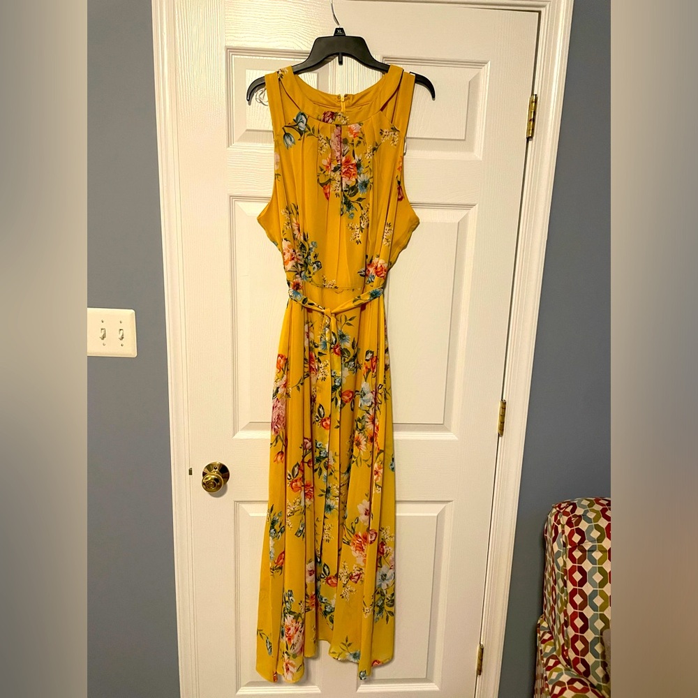 Long Yellow Floral Dress